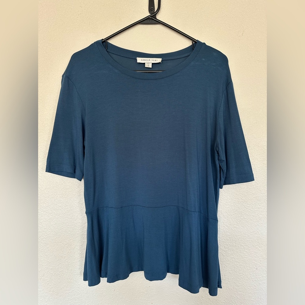 Amour Vert Modal Peplum Top - Size S